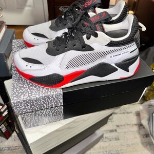 Puma RS-X Men's Sneakers in White, Black & Red